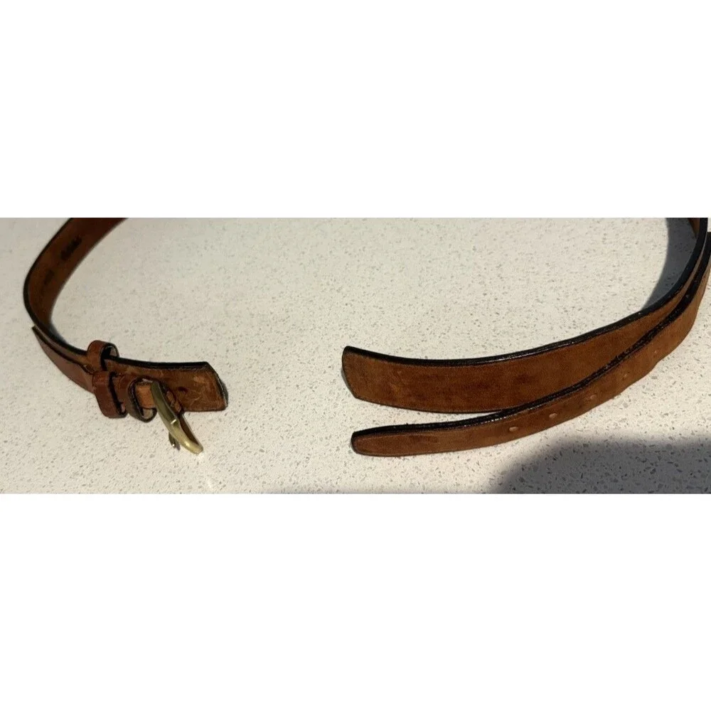 Brown Cow Leather Belt Cabela’s Brand Unisex Size42 Excellent Condition